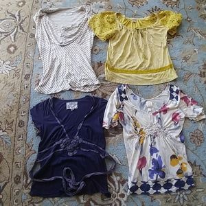 4 Anthropologie tops size M